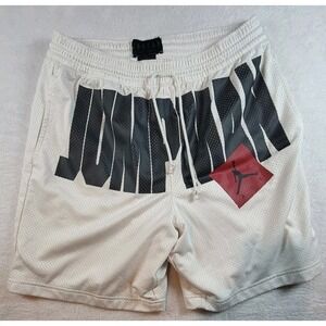 Jordan Jumpman Air Mesh Mens Black White Basketball Shorts‎ Size Large